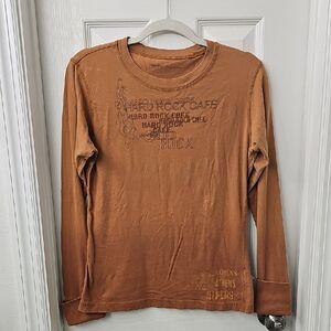 Hard Rock Cafe Brown Long Sleeve Tee